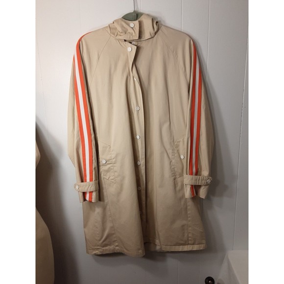Hunter For Target Womens Large khaki trench coat rain snap zip - Picture 2 of 5
